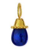 19K Lapis Drop Pendant