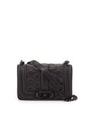 Mini Love Quilted Crossbody Bag, Black