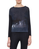 Lions In The Night Long-Sleeve Pullover, Starling