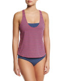 Striped Two-Piece Tankini Swim Top