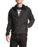Archer Coated Leather Jacket, Black