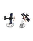 Bi-Plane Silver Cuff Links