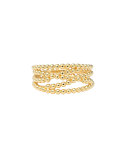 Covet 18k Gold Caviar Band Ring, Size 7