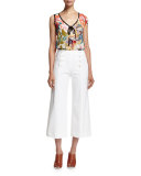 Wide-Leg Crisscross Trousers
