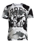 Water-Stained Logo Short-Sleeve T-Shirt, Black/Gray