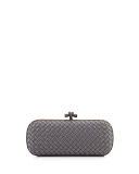 Satin Elongated Knot Clutch Bag