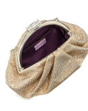 Enchanted Allover Beaded Pochette Clutch Bag, Silver/Champagne