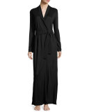Charisma Silk-Blend Robe, Black