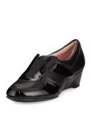 Pooms Traveler Patent-Trim Wedge Sneaker