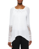 St. Barts Tunic W/ Crochet Sleeves 