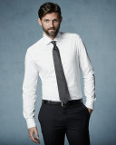 Solid Long-Sleeve Sport Shirt, White