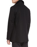Mercer Double-Breasted Pea Coat, Black