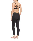 Shiny Moto Sport Leggings, Black