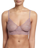 Lulu Soft Lace Long-Line Bra, Soft Toffee