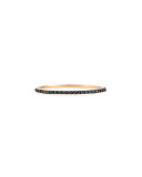 Spectrum 14K Rose Gold & Black Diamond Half-Eternity Ring, Size 7