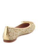 willa glitter ballerina flat, gold