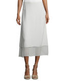 Washable Layered-Hem Skirt