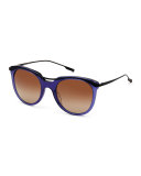 Elkins Rounded Square Polarized Sunglasses, Blue/Black