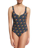 Mokiki Reversible Low-Back One-Piece Swimsuit