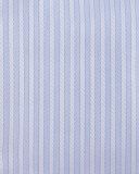 Contrast-Collar French-Cuff Striped Dress Shirt, Light Blue