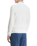 Textured Crewneck Sweater, Natural