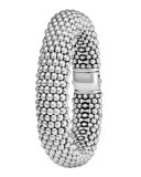 Silver Caviar Oval Bracelet, 15mm