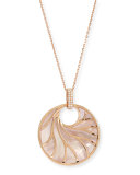 Venus Pink Mother-of-Pearl & Diamond Pendant Necklace