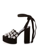 Alys Studded Platform Sandal, Black
