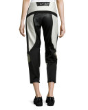 Banx Paneled Cropped Pants, Army Green