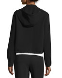 Charlia Admiral Crepe Hooded Jacket