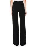 Axon High-Waist Wide-Leg Pants, Black
