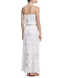 Rylan Geometric-Print Crochet Maxi Dress