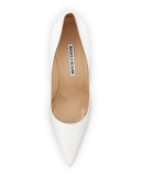 BB Leather 115mm Pump, White 