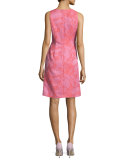 Sleeveless Jacquard Cocktail Dress