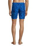 Bulldog Butterfly-Print Swim Trunks
