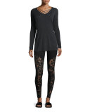 Jaguar Tenacity Athletic Leggings, Black