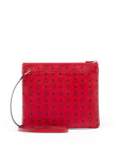 Color Visetos Medium Pouch Bag, Ruby Red