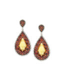 Batu Classic Chain Citrine Drop Earrings