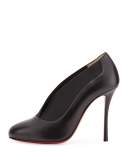 Toot Couverte Leather 100mm Red Sole Bootie, Black