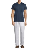 Drawstring Linen Pants, White