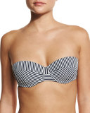 Striped Underwire Swim Top