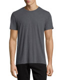 Crewneck Short-Sleeve Cotton T-Shirt, Gray