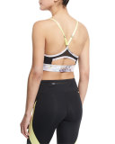 The Cut Printed Cami Sports Bra, Citrus/Stone
