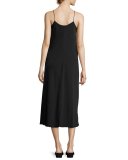 Bias-Cut Midi Slip Dress