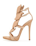 Wings Suede High-Heel Sandal, Fondotina