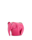 Leather Elephant Coin Purse, Fuchsia