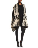 Reversible Intarsia Vest, Black Pattern