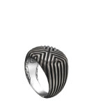 Bedeg Silver Triangle Line Square Ring