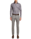 Wintertime Flannel Five-Pocket Pants, Argento