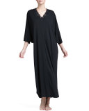 Zen Lace-Trim Jersey Caftan